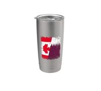 Canada Qatar Flag | Canadian Qatari Roots Stainless Steel Insulated Tumbler