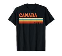Canada Retro Personalized First Name Vintage Stripes T-Shirt