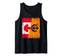 Canada Sikh Flag Punjabi Khalsa Pride Design Tank Top