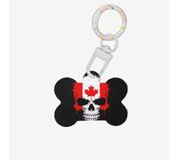 Canada, Skull, Flag Printing Bone Shaped Dog Tag Pet Id Tags,Acrylic Dog Tags Cat Tags with Ring for Dog Cat,Pendant Crafts