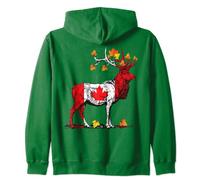 Canada Souvenir Maple Leaf Flag - Canada Day - Canada Moose Zip Hoodie