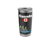 Canada Souvenir Puffin Lover Canada Trip Canadian Flag Stainless Steel Insulated Tumbler