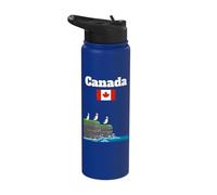 Canada Souvenir Puffin Lover Canada Trip Canadian Flag Stainless Steel Insulated Water Bottle