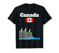 Canada Souvenir Puffin Lover Canada Trip Canadian Flag T-Shirt