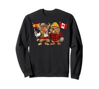 Canada Spain Flag Canadian Spanish Roots Spanish Canadian Sweatshirt