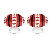 Canada Spliced Canadian Flag Kitchen Cupboard Handles Cute Cabinet Drawer Knobs 2 Pack