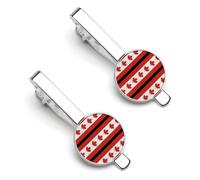 Canada Spliced Canadian Flag Silver Tie Clip Suit Accessories for Men Necktie Bar Set Pin Business Wedding