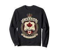 Canada The True North Est 1867 Vintage Heraldic Crest Shield Sweatshirt
