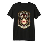 Canada The True North Est 1867 Vintage Heritage Shield Badge Premium T-Shirt