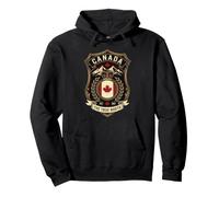 Canada The True North Est 1867 Vintage Heritage Shield Badge Pullover Hoodie