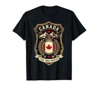Canada The True North Est 1867 Vintage Heritage Shield Badge T-Shirt