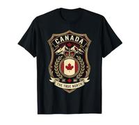 Canada The True North Est 1867 Vintage Heritage Shield Badge T-Shirt