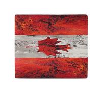 Canada U.S.A Flag Leather Wallet with 2 Cash Compartments Slim Travel Wallets Credit Card Holder Minimalist Coin Pocket