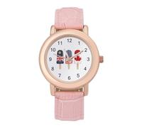 Canada U.S. UK Flag Popsicles Wrist Watches for Women Men Quartz Stainless Steel Watch Easy to Read