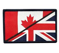 Canada-UK Combined Flag Patch (Hook and Loop Backed) - Exchanges, Combined Operations