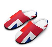 Canada Uk Flag Men Cotton Slippers Lightweight Slipper | Non-Slip Shoes,House Slipper Closed Toe for Bedroom Bath