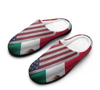 Canada United States And Mexico Flag Cotton Slipper Cozy Plush Slippers Indoor House Closed Toe Shoes Anti-Skid Comfortable 7-8(39-40