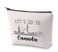Canada Vacation Gift Canada Trip Travel Case Canada Skyline Cosmetic Bag Let’s Go to Canada Journey Together Gift Canada Travel Souvenir (Canada)