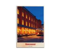 Canada Vancouver Vintage Travel Poster Wall Art Picture Painting Canvas Prints Artworks Bedroom Living Room Decor 20x30inch(50x75cm)