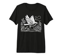 Canada Warbler Line Art Birdwatcher Premium T-Shirt