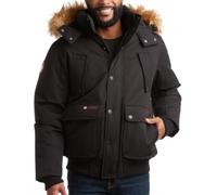 CANADA WEATHER GEAR Men’s Big & Tall Winter Jacket- Heavyweight Bomber Parka Coat- Jacket for Big and Tall Men (M-5XL), Raven Black, 5XL