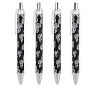 Canada Wild Big Cat Funny Retractable Ballpoint Pen Black Ink Smooth Writing Pens Personalized Office Supplies 4 PCS AS PIC 1