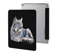 Canada Wild Big Cat Slim Tablet Cases Compatible with iPad Series With Pencil Holder Protective Cover Compatible with IPAD 2017/2018/Air1/Air2 (9.7in)