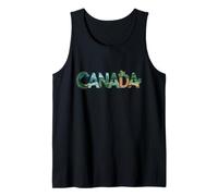 Canada Word Art Nature Scenes Travel Souvenir Tank Top