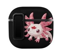 Canadian Axolotl Lover Flag Case Compatible with AirPods 4 Hard Earphone Case Protective Cover