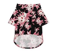 Canadian Axolotl Lover Flag Hawaii Shirt Print Dog Clothes T-Shirt Beach for Puppy Cat XS