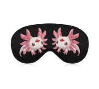 Canadian Axolotl Lover Flag Sleep Mask Soft Eye Mask Eye Cover Eyeshade Blindfold with Adjustable Strap