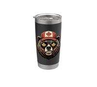 Canadian Bear Maple Leaf Stainless Steel Insulated Tumbler