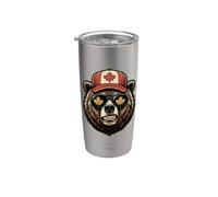 Canadian Bear Maple Leaf Stainless Steel Insulated Tumbler
