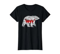 Canadian Bear Nature Canada Forest Hiking Canada T-Shirt, Women, Black, XX-Large