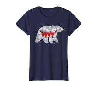 Canadian Bear Nature Canada Forest Hiking Canada T-Shirt, Women, Navy Blue, XX-Large