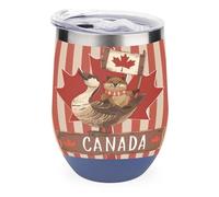 Canadian Beaver Tumbler with Lid Travel Coffee Mug Wine Tea Cup for Women and Men