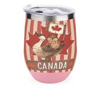 Canadian Beaver Tumbler with Lid Travel Coffee Mug Wine Tea Cup for Women and Men