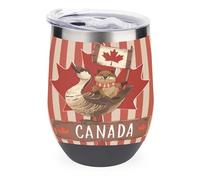 Canadian Beaver Tumbler with Lid Travel Coffee Mug Wine Tea Cup for Women and Men