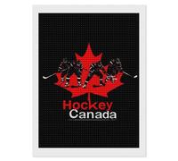 Canadian Canada Hockey Diamond 5D Painting Kits for Adult Beginners Round Full Drill DIY Wall Art Craft Decor Gift 12"x16"