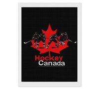Canadian Canada Hockey Diamond 5D Painting Kits for Adult Beginners Square Full Drill DIY Wall Art Craft Decor Gift 12"x16"