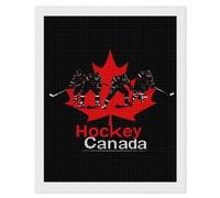 Canadian Canada Hockey Diamond 5D Painting Kits for Adult Beginners Square Full Drill DIY Wall Art Craft Decor Gift 16"x20"