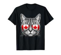 Canadian Cat Canada Flag Maple Leaf Pride Roots T-Shirt