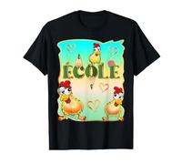 Canadian Education French Teacher Kids Chicken, School Value Graphic T-Shirt