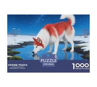 Canadian Eskimo Dog 1000 Piece Jigsaw Puzzles Fun Challenging Modern Pet Dog Puzzles Game for The Whole Gifts for Women Men 38x26cm/1000pcs