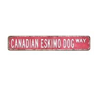 Canadian Eskimo Dog Street Sign You Me and The Dogs Tin Sign 3x18in Personalized Windproof Aluminum Sign Country Metal Plaque for Lane Avenue Street Way Man Cave