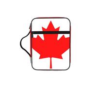 Canadian flag Bible Study Tote Bag with Handles-Water-Resistant Organizer for Church Travel, Pen Holder Tablet Pocket Journal Cover Case