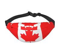 Canadian flag Boys large waist bag, travel crossbody waist bag, suitable for enjoying sports, running, cycling, travel, fishing
