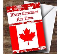Canadian Flag/Canada Christmas Card - Personalised | Christmas Card | Hobbies, Interests & Places Christmas Card
