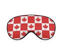 Canadian Flag Canada Leaf Comfortable Sleep Eye Mask Soft Covers for Sleeping with Adjustable Strap