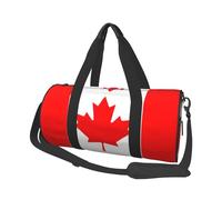 Canadian flag Canvas travel bag, large capacity, can be carried on the shoulder